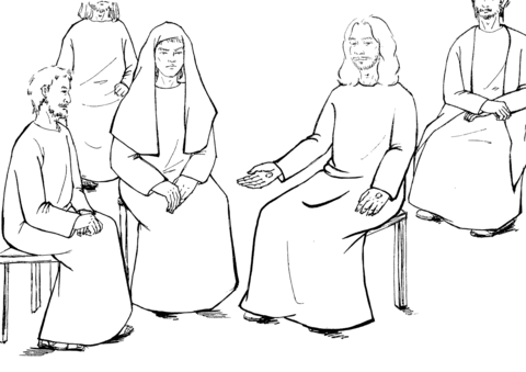 Jesus Appeared To Apostles Over A Period Of Forty Days And Spoke About The Kingdom Of God Coloring Page